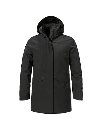 SCHÖFFEL | Damen Winterparka 3in1 Style Borkol Hoodie | schwarz